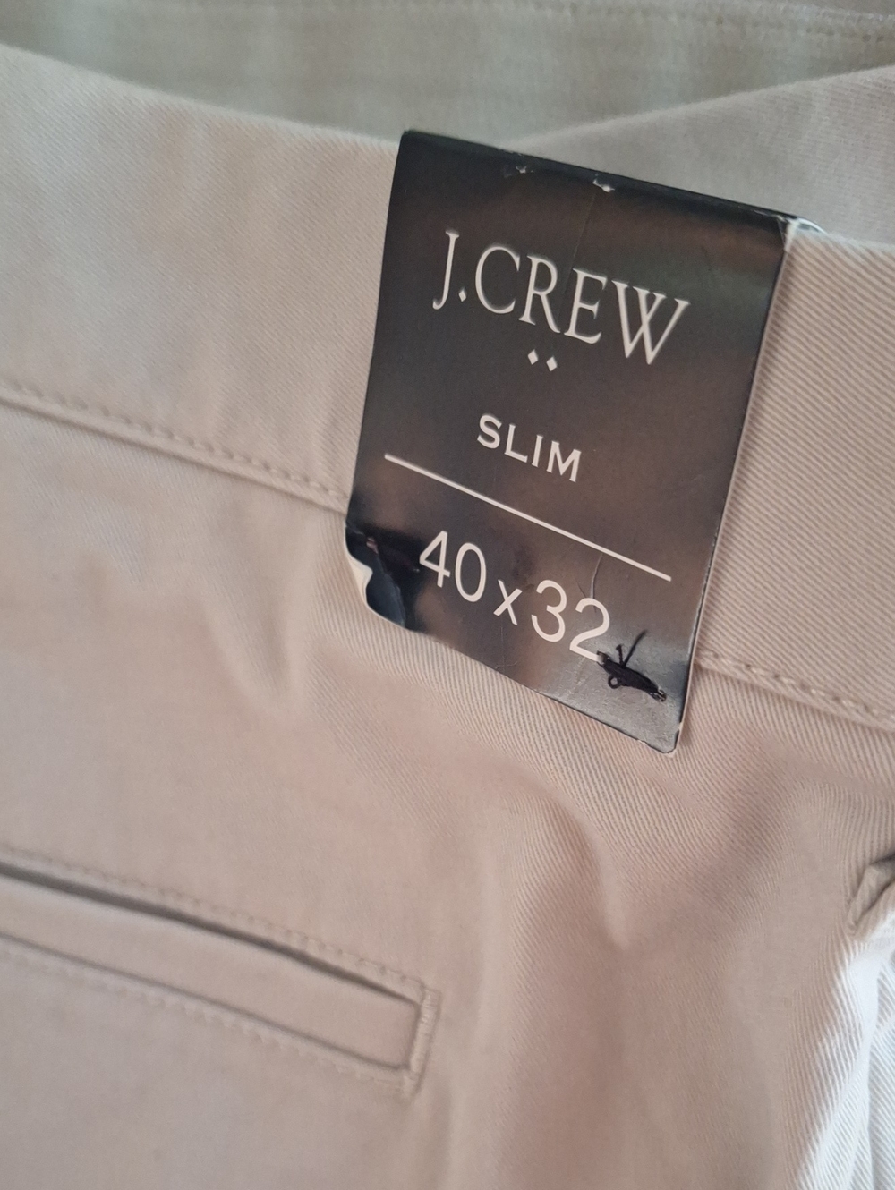 New J.crew H3167 40 32 stone Slim-fit flex chino pant Slim - Picture 4 of 4